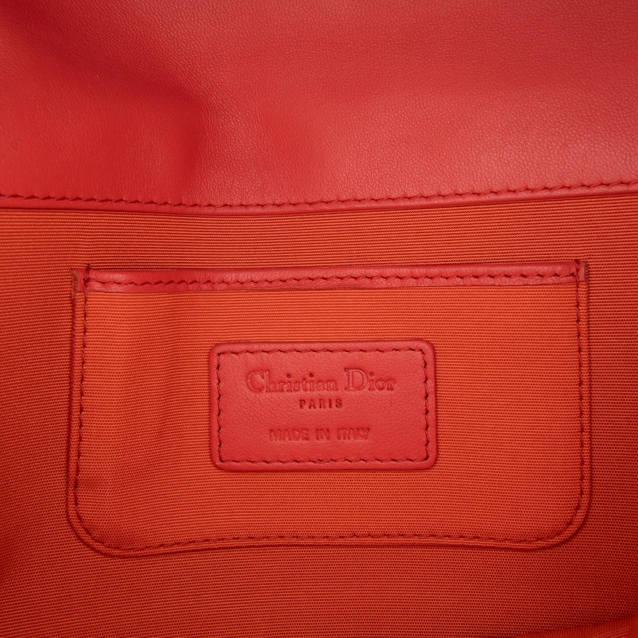 Dior Lambskin Cannage Lady Dior Wallet On Chain Oranje