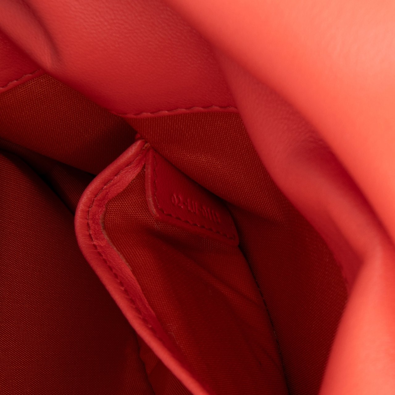 Dior Lambskin Cannage Lady Dior Wallet On Chain Oranje