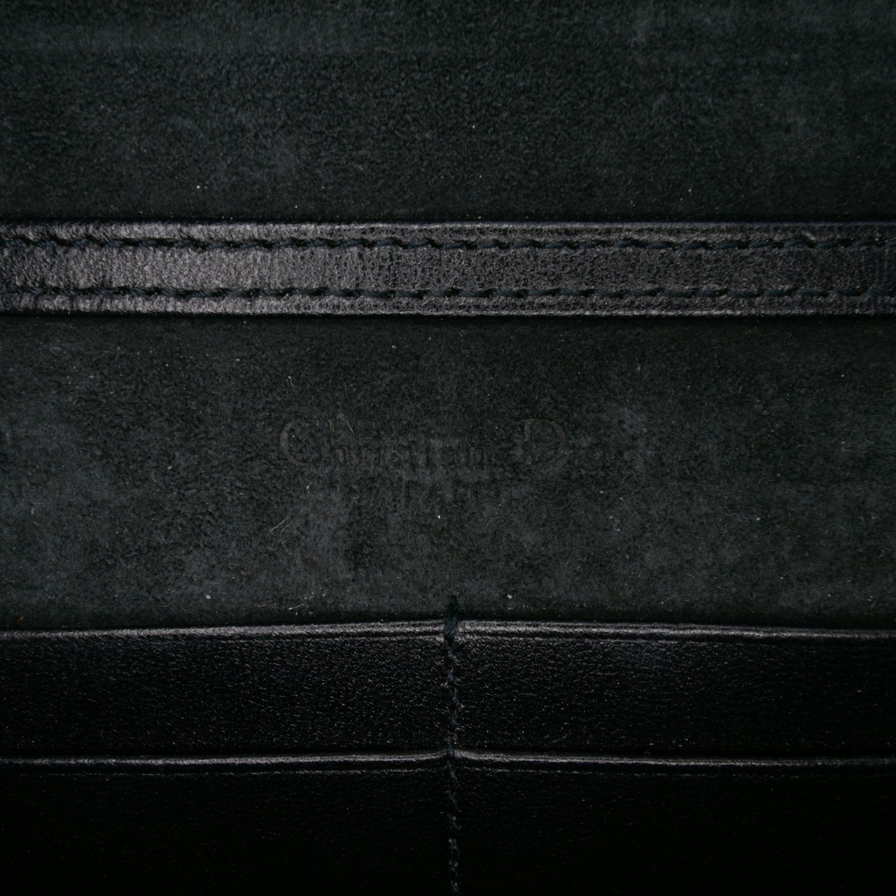 Dior Studded Denim Diorama Wallet on Chain Blauw