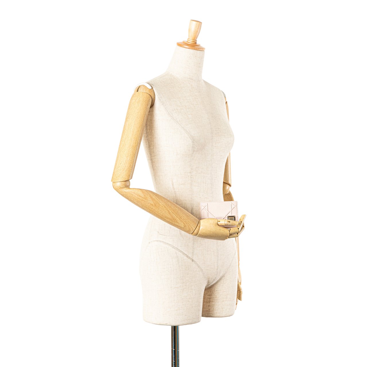 Dior Grained Calfskin Diorama Card Holder Roze