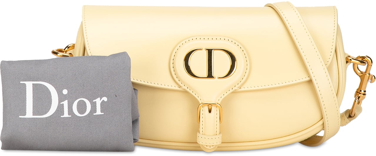 Dior Calfskin Bobby East West Crossbody Geel
