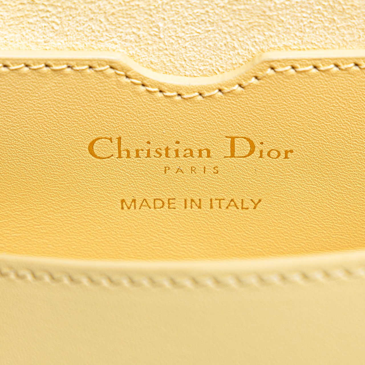Dior Calfskin Bobby East West Crossbody Geel
