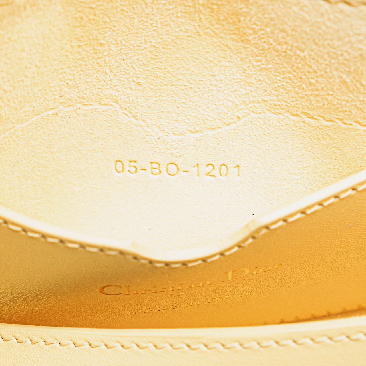 Dior Calfskin Bobby East West Crossbody Geel