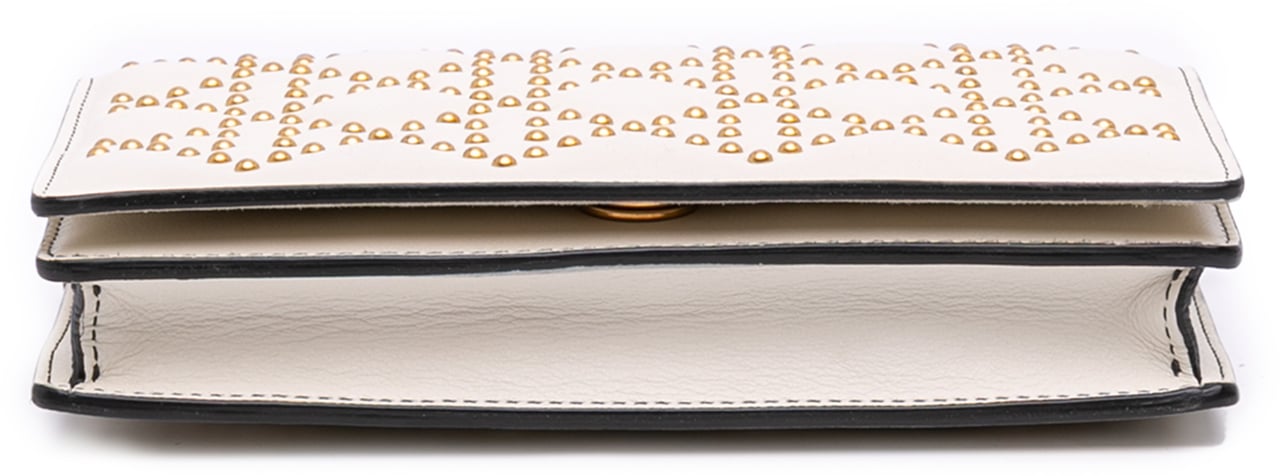 Dior Studded Calfskin Cannage Lady Dior Wallet on Chain Wit