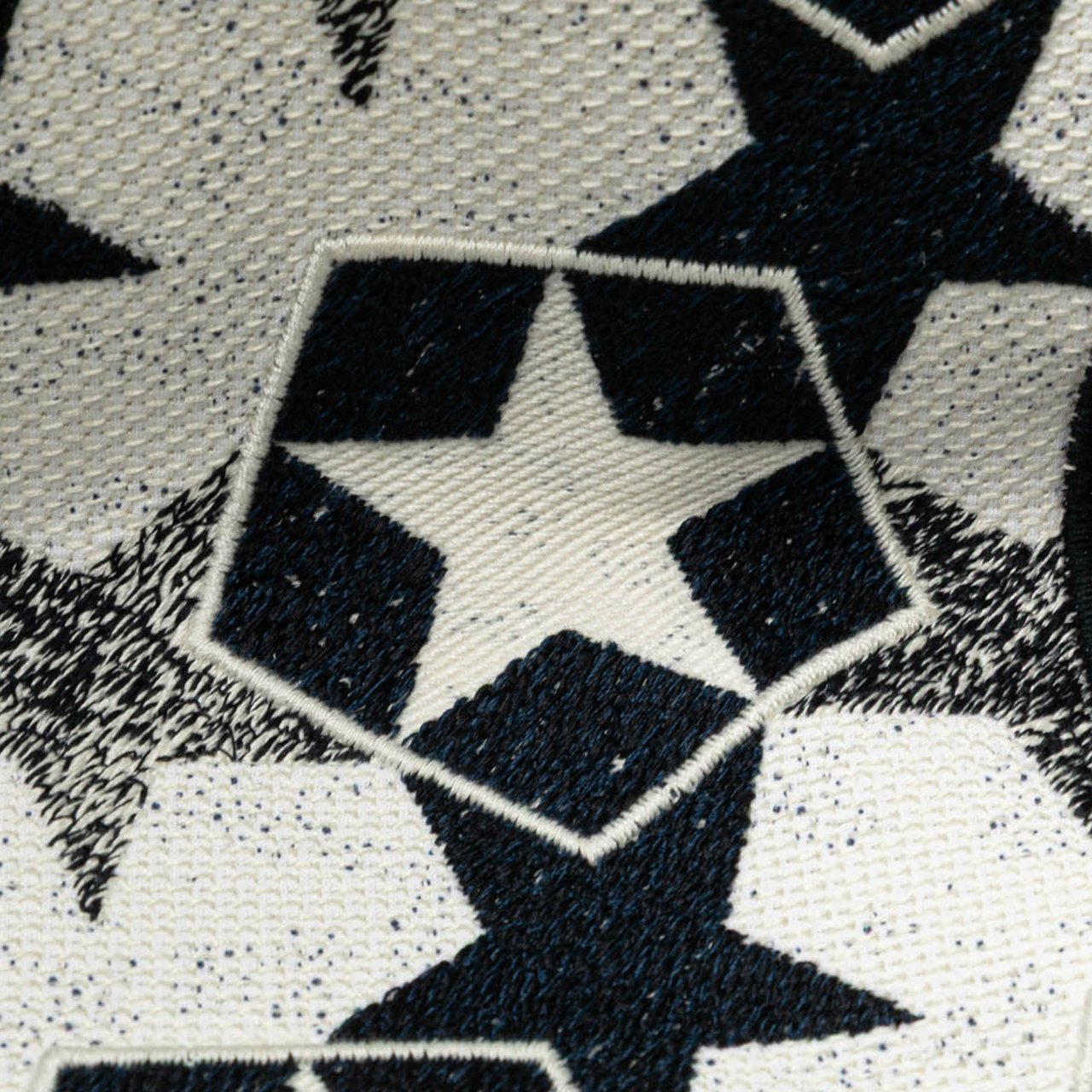 Dior Large Canvas Embroidered Lucky Star Book Tote Blauw