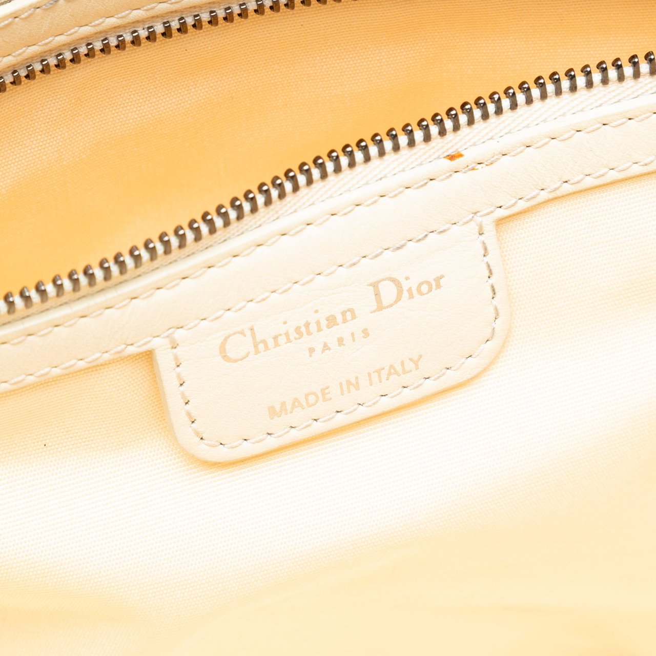 Dior Medium Coated Canvas Cannage Panarea Tote Wit