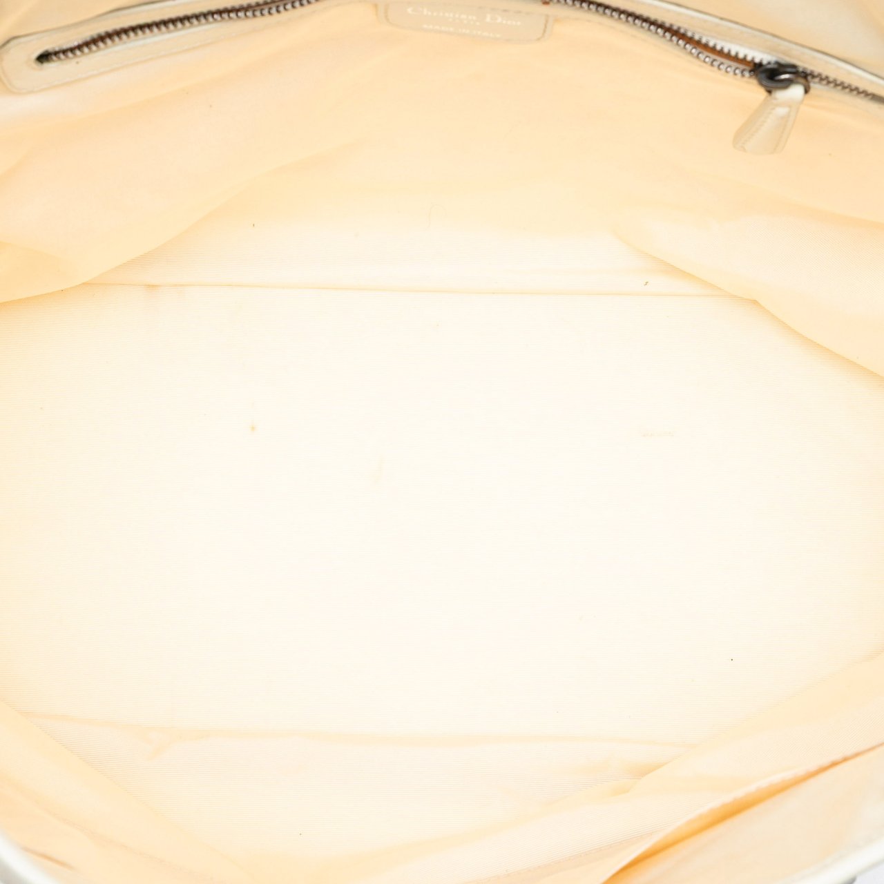 Dior Medium Coated Canvas Cannage Panarea Tote Wit