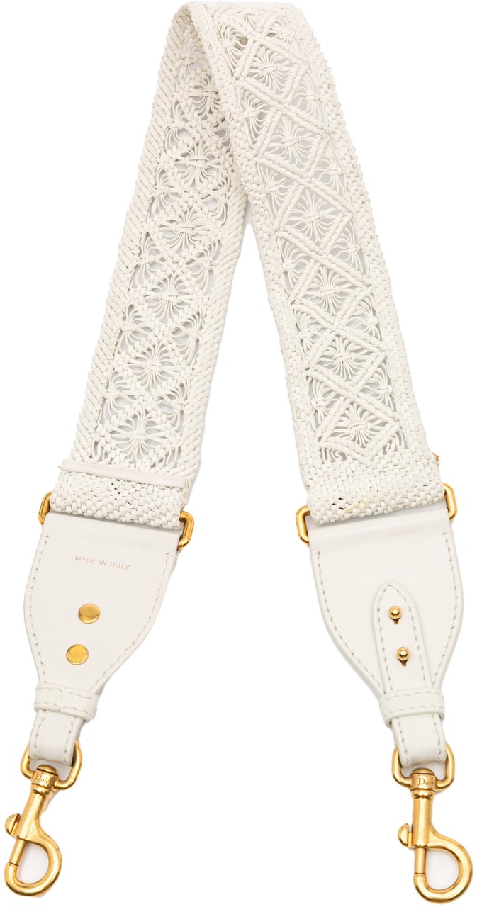 Dior Calfskin Macrame Shoulder Strap Wit