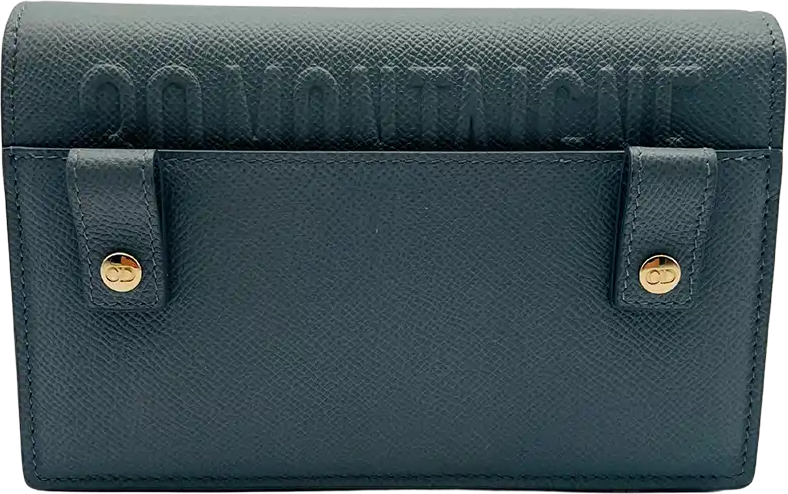 Dior Christian Dior SLG 30 Montaigne 2 in 1 Pouch calfskin cloud blue / very good Blauw