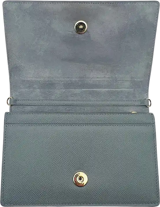 Dior Christian Dior SLG 30 Montaigne 2 in 1 Pouch calfskin cloud blue / very good Blauw