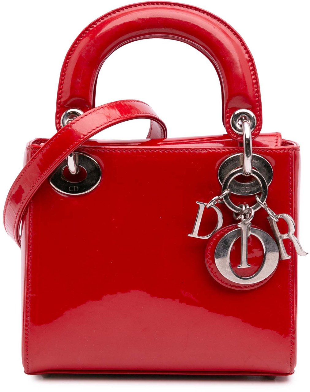 Dior Mini Patent Lady Dior Rood