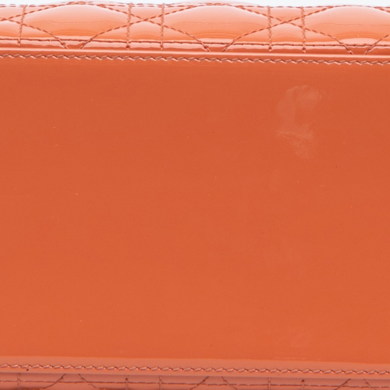 Dior Medium Patent Cannage Lady Dior Oranje