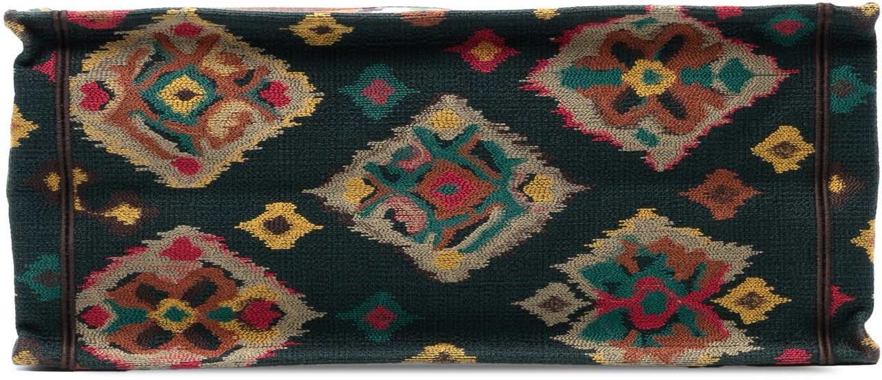 Dior Large Embroidered Canvas Paisley Book Tote Geel