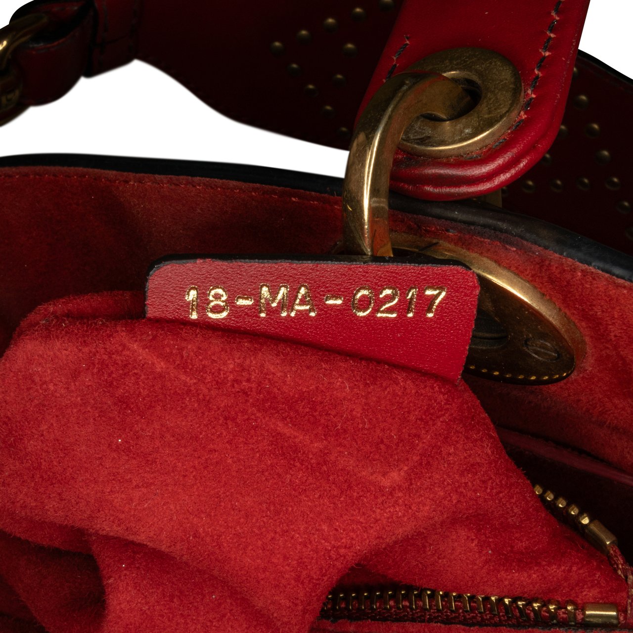 Dior Small Lambskin Cannage Studded Supple Lady Dior Rood