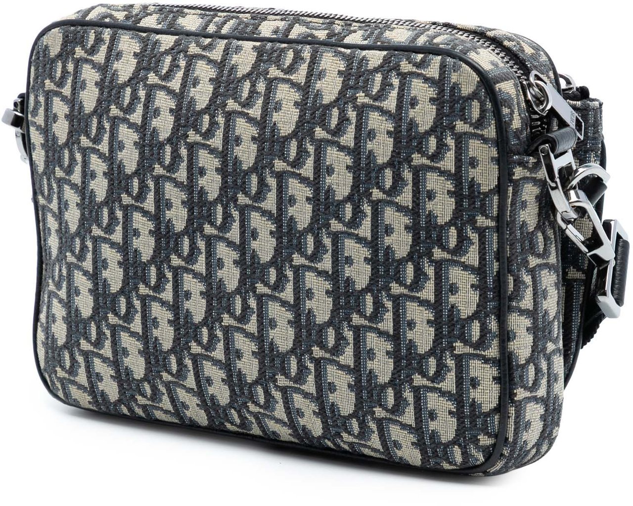 Dior Oblique Canvas Saddle Triple Pouch Blauw