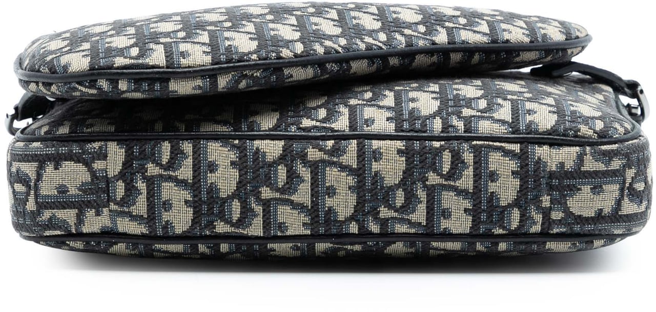 Dior Oblique Canvas Saddle Triple Pouch Blauw