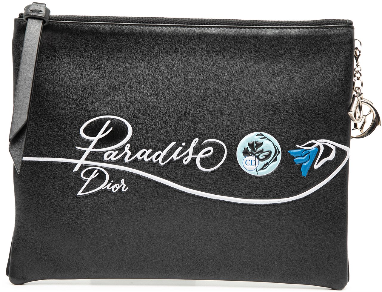 Dior Leather Diorissimo Voyageur Clutch Zwart