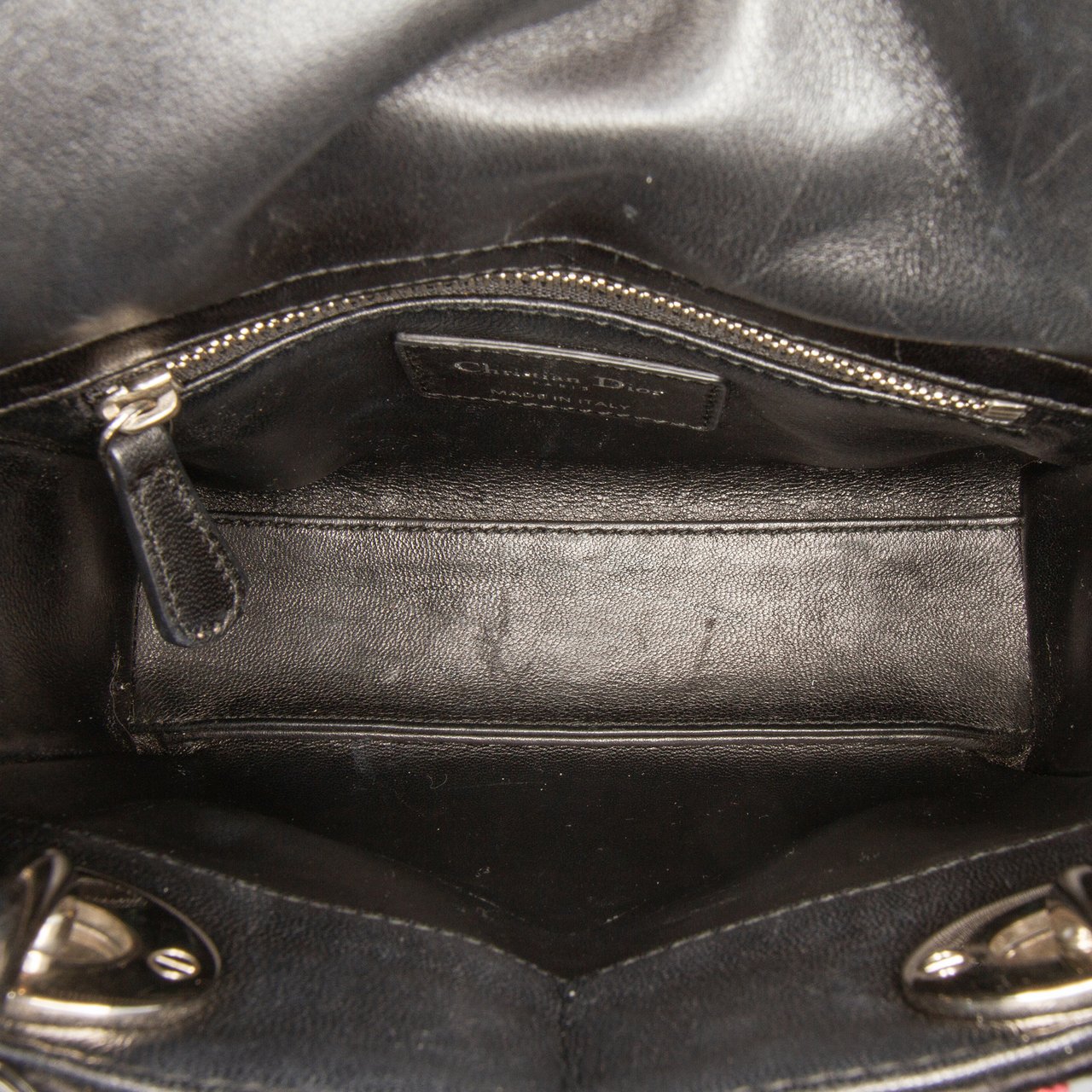 Dior Mini Patent Sequined Lady Dior Roze