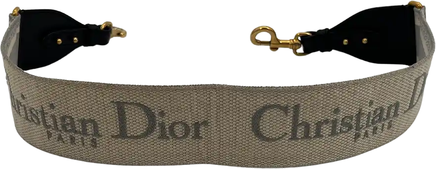 Dior Christian Dior wide shoulder strap Dior Paris embroidery grey / very good Grijs