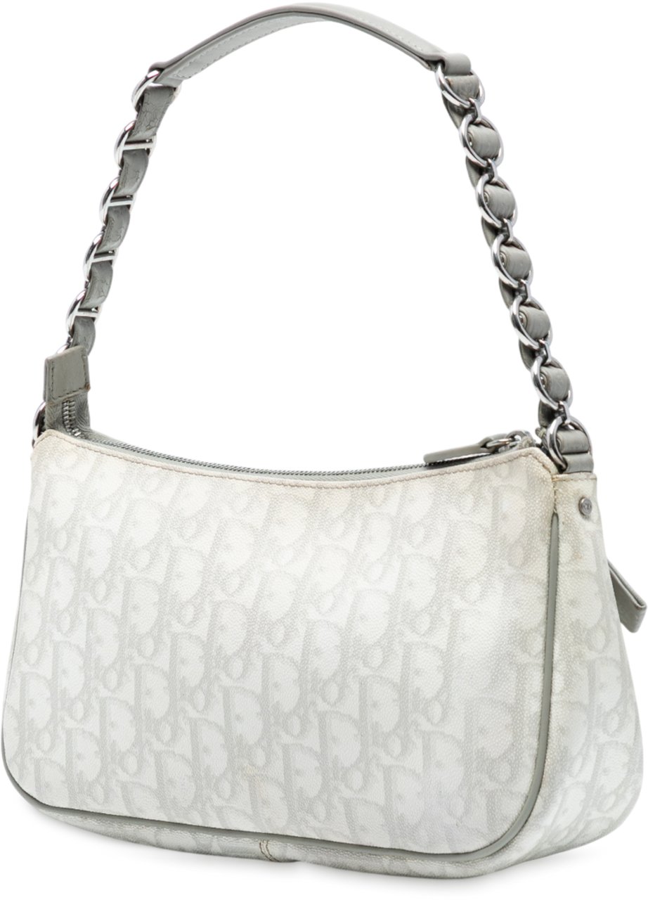 Dior Oblique Coated Canvas Romantique Shoulder Bag Wit