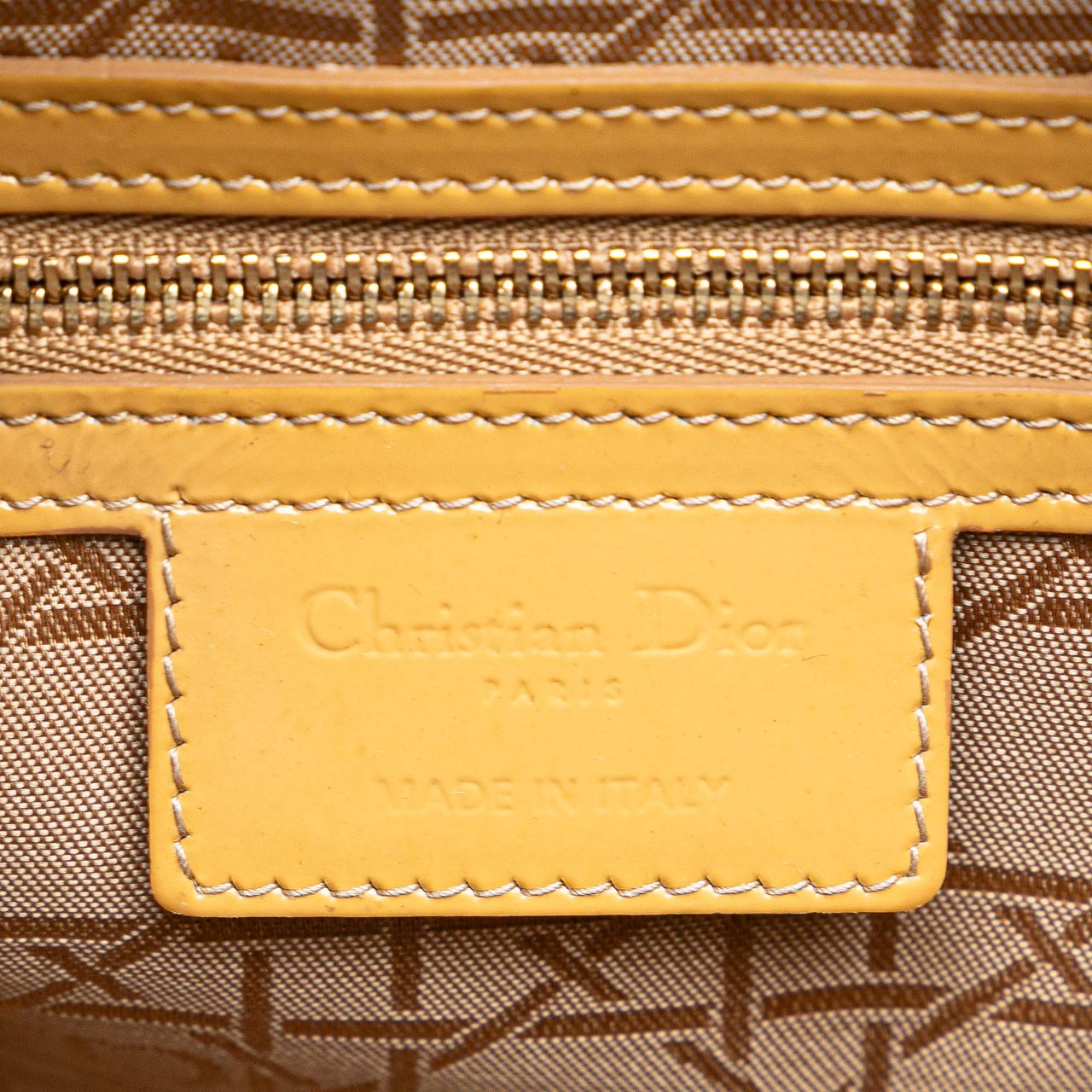 Dior Large Patent Cannage Lady Dior Bruin