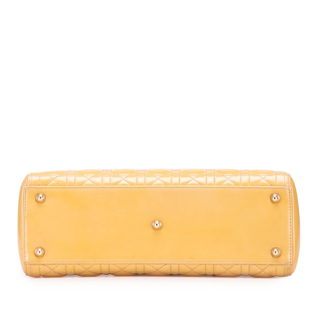 Dior Large Patent Cannage Lady Dior Bruin
