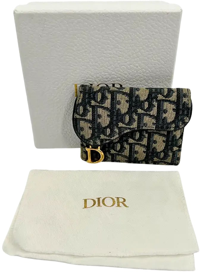 Dior Dior Saddle Card Case / good Beige