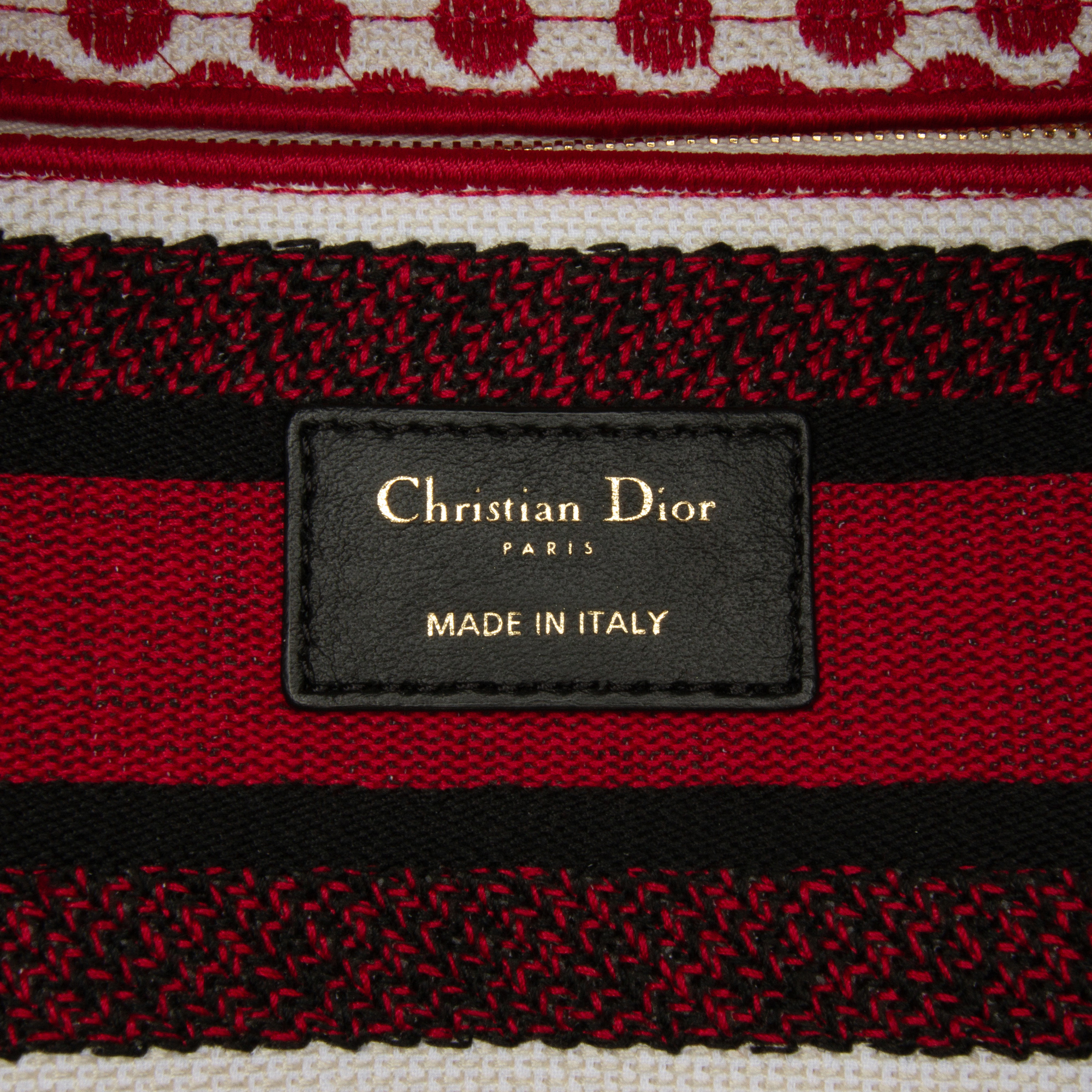Dior Medium Embroidered Canvas DiorAmour Dots Lady D Lite Rood