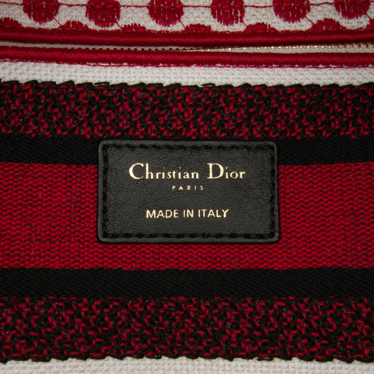 Dior DiorAmour Medium Embroidered Canvas Dots Lady D Lite Rood