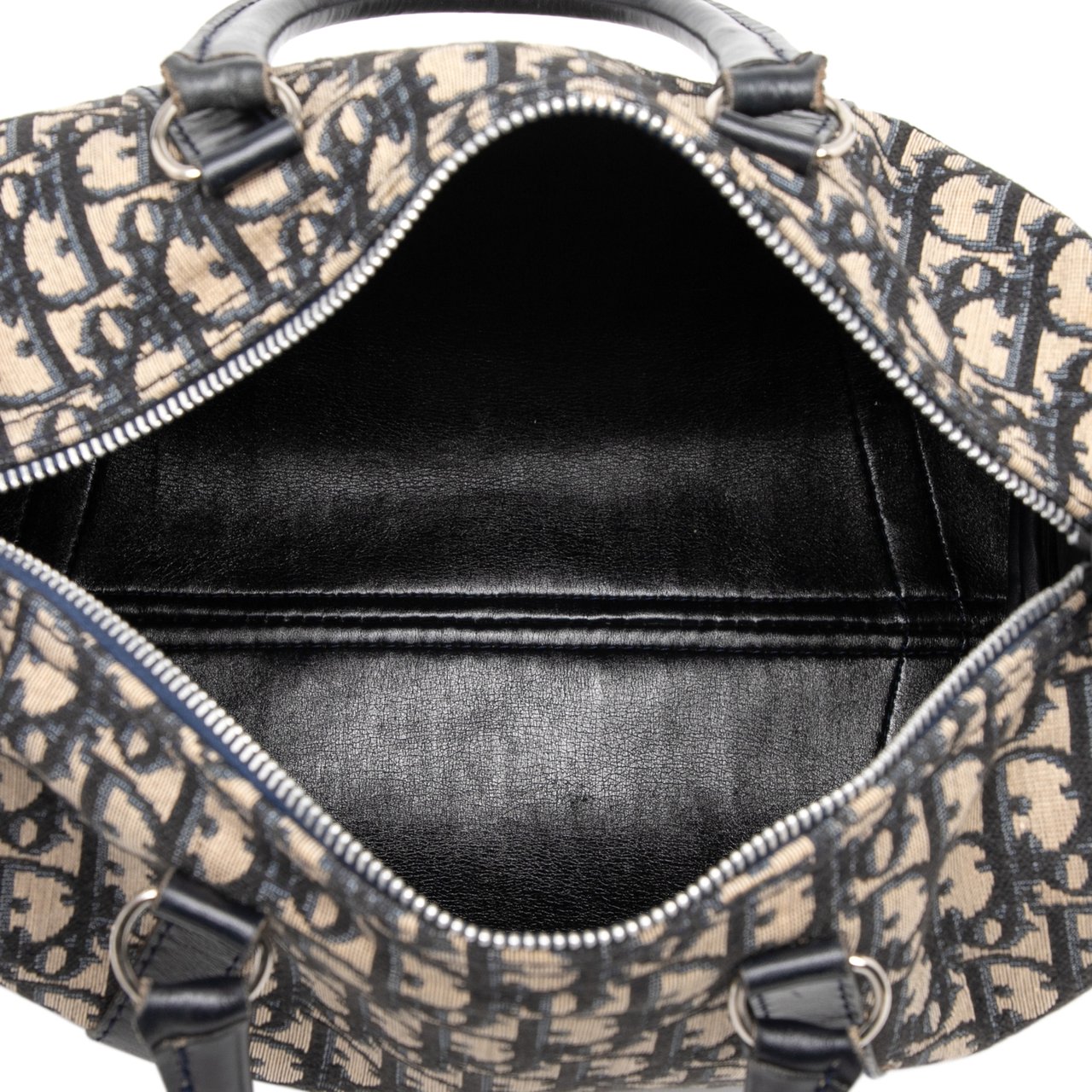 Dior Diorissimo Trotter Canvas Boston Bag Blauw