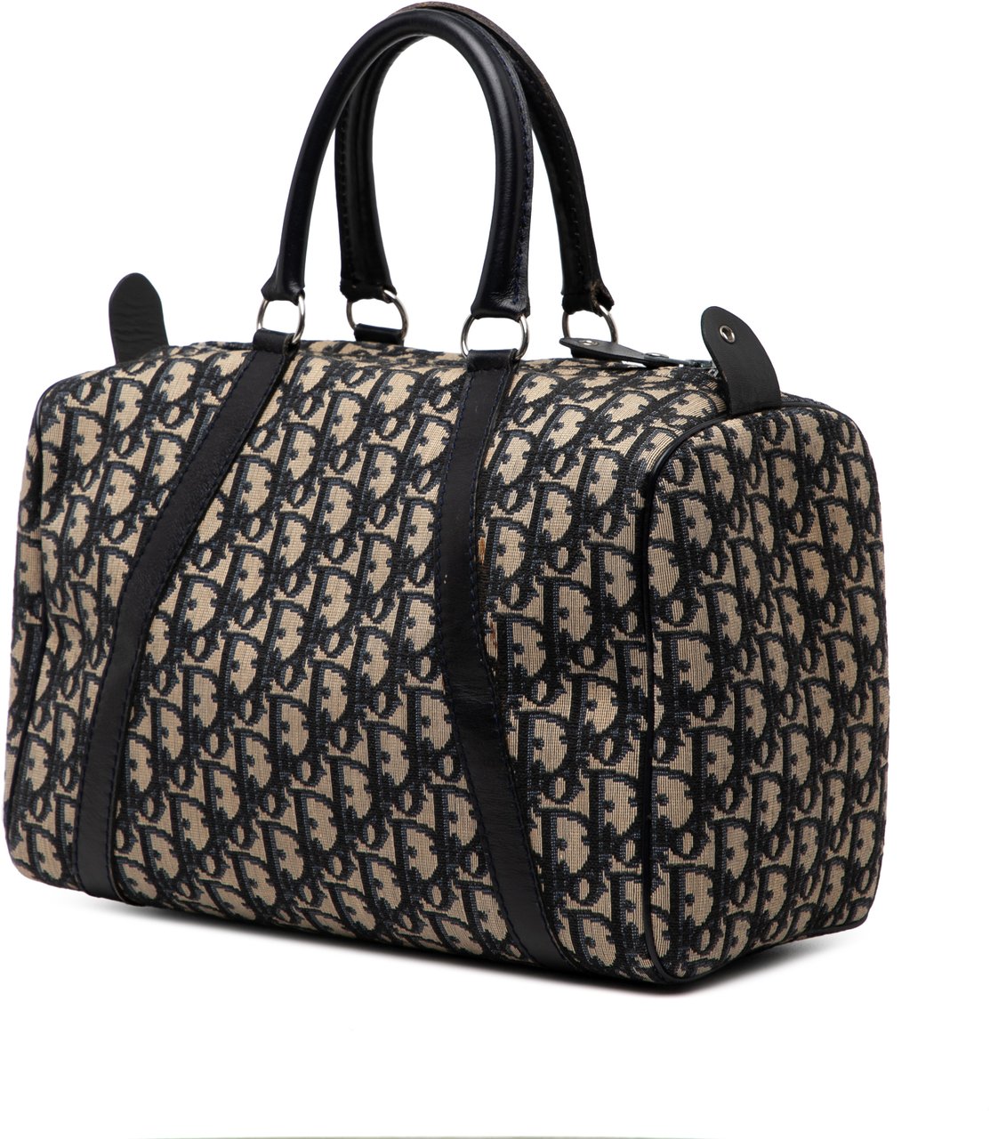 Dior Diorissimo Trotter Canvas Boston Bag Blauw