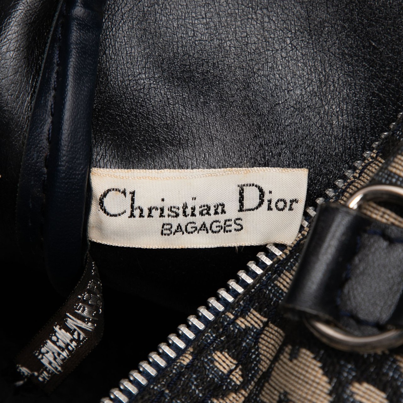 Dior Diorissimo Trotter Canvas Boston Bag Blauw