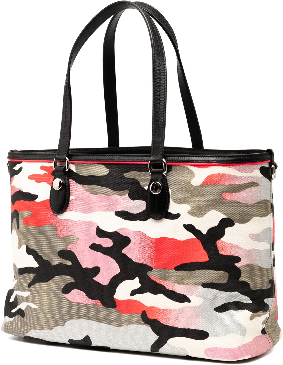 Dior Anselm Reyle Medium Canvas Camouflage Tote Grijs