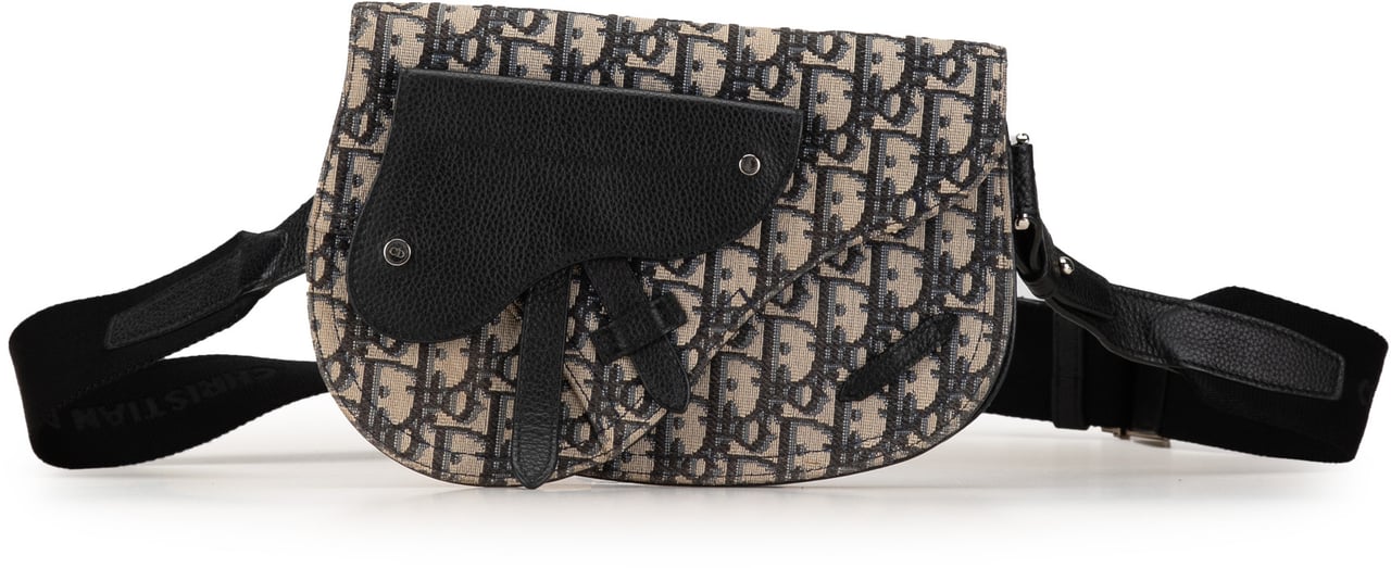 Dior Oblique Canvas Saddle Messenger Bag Blauw