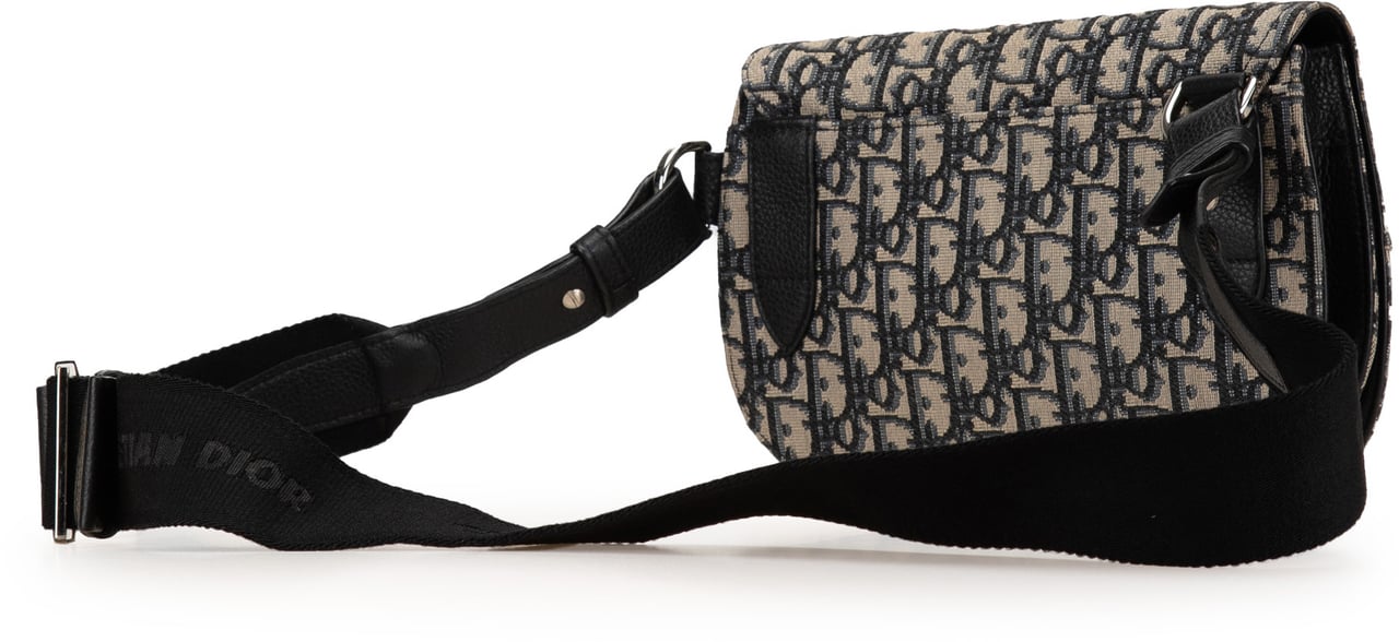 Dior Oblique Canvas Saddle Messenger Bag Blauw
