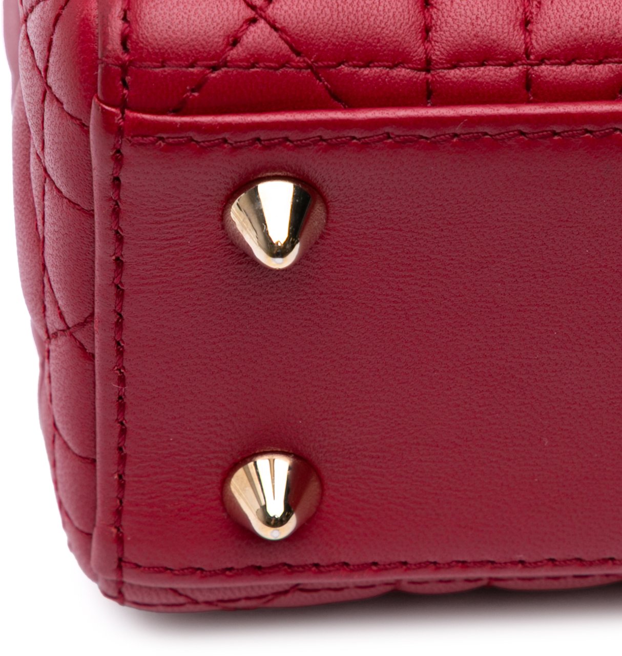 Dior Small Lambskin Cannage My ABCDior Lady Dior Rood