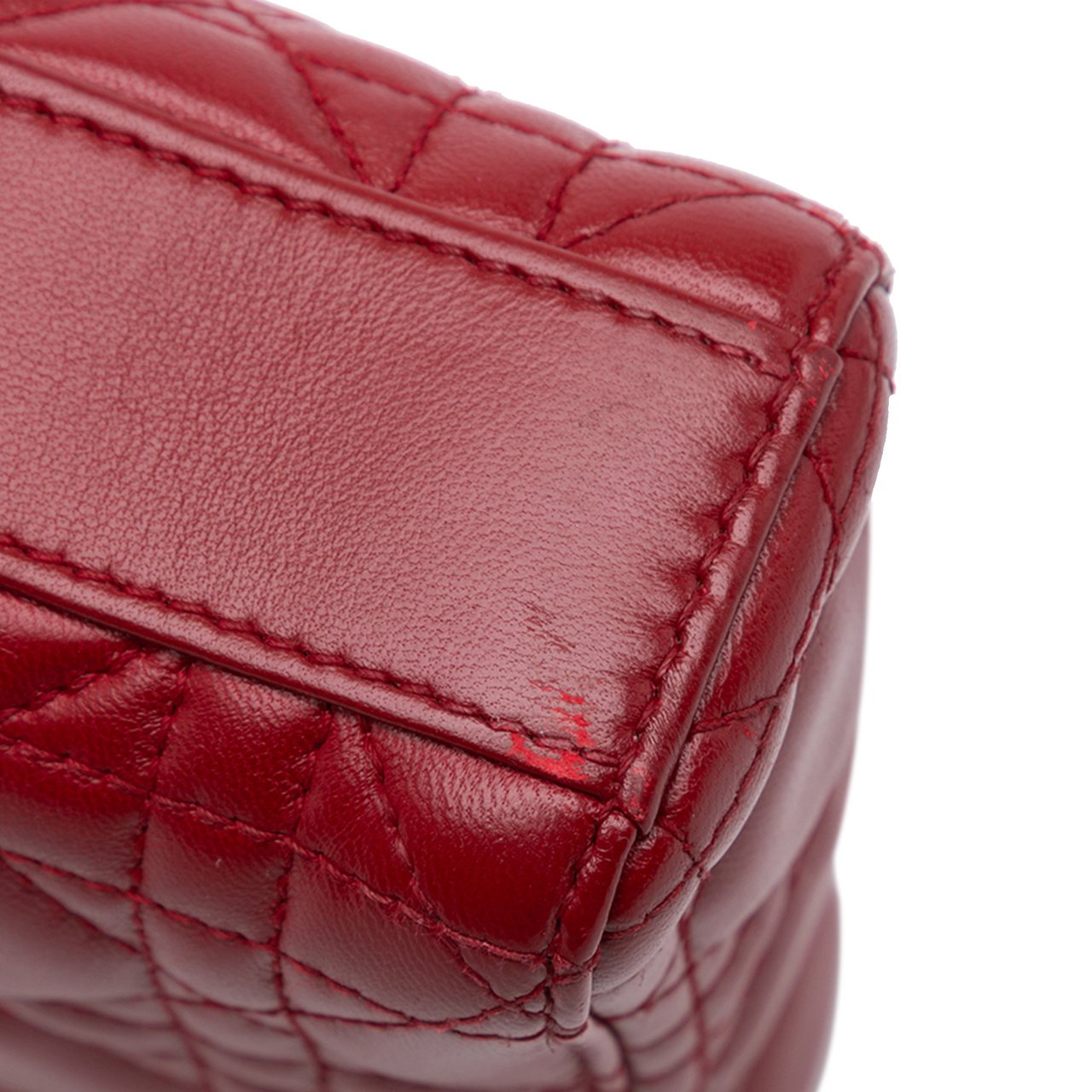 Dior Medium Lambskin Cannage Lady D Joy Rood