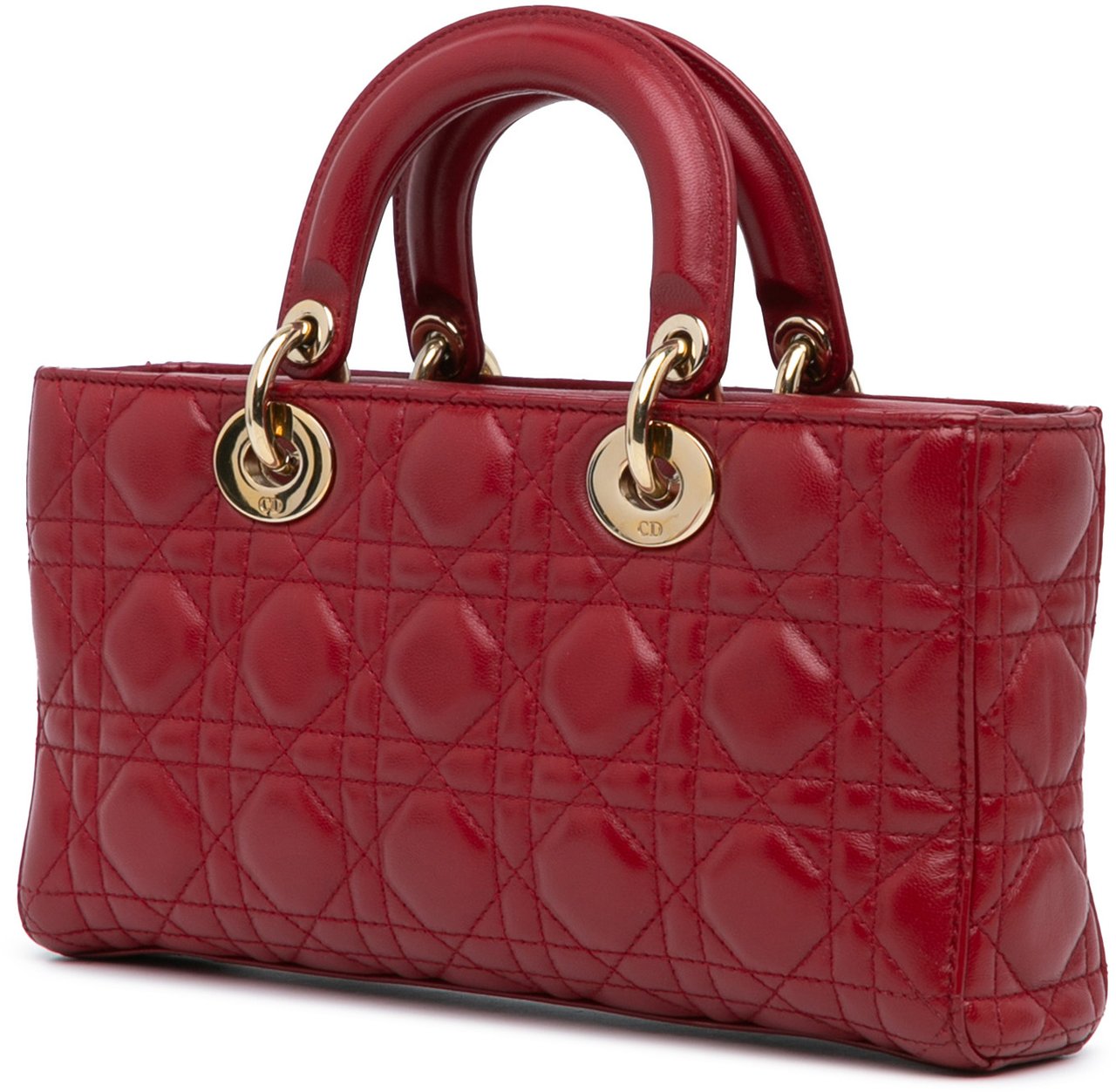 Dior Medium Lambskin Cannage Lady D Joy Rood