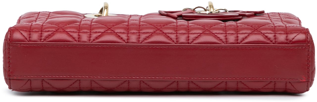 Dior Medium Lambskin Cannage Lady D Joy Rood