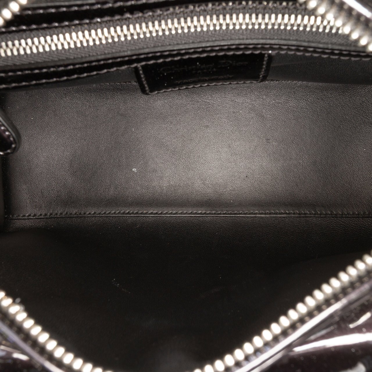 Dior Medium Patent Lady Dior Zwart