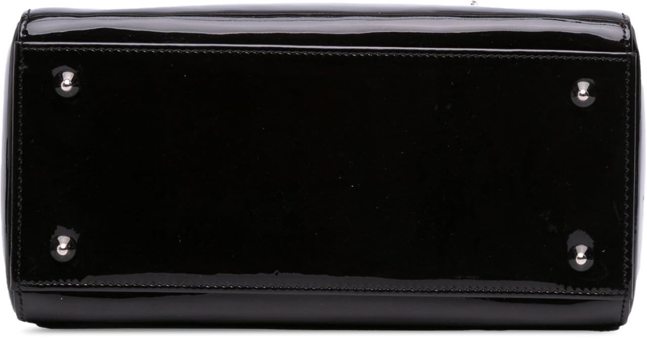 Dior Medium Patent Lady Dior Zwart