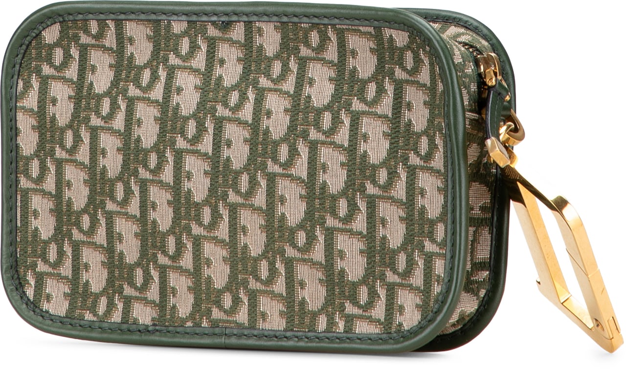 Dior Oblique Canvas Diorquake Clutch Groen