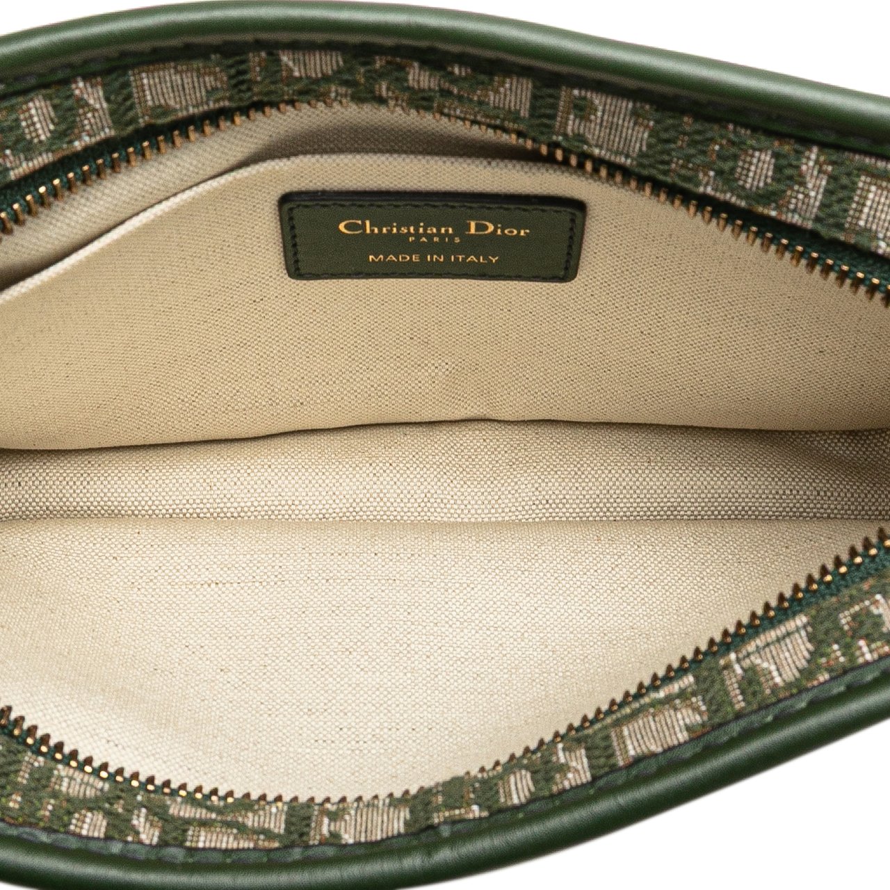Dior Oblique Canvas Diorquake Clutch Groen