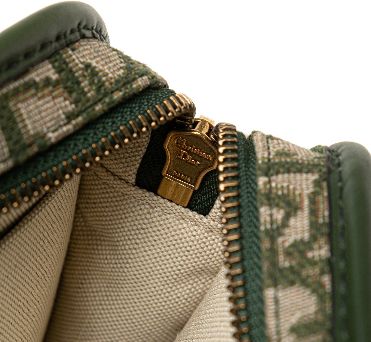 Dior Oblique Canvas Diorquake Clutch Groen