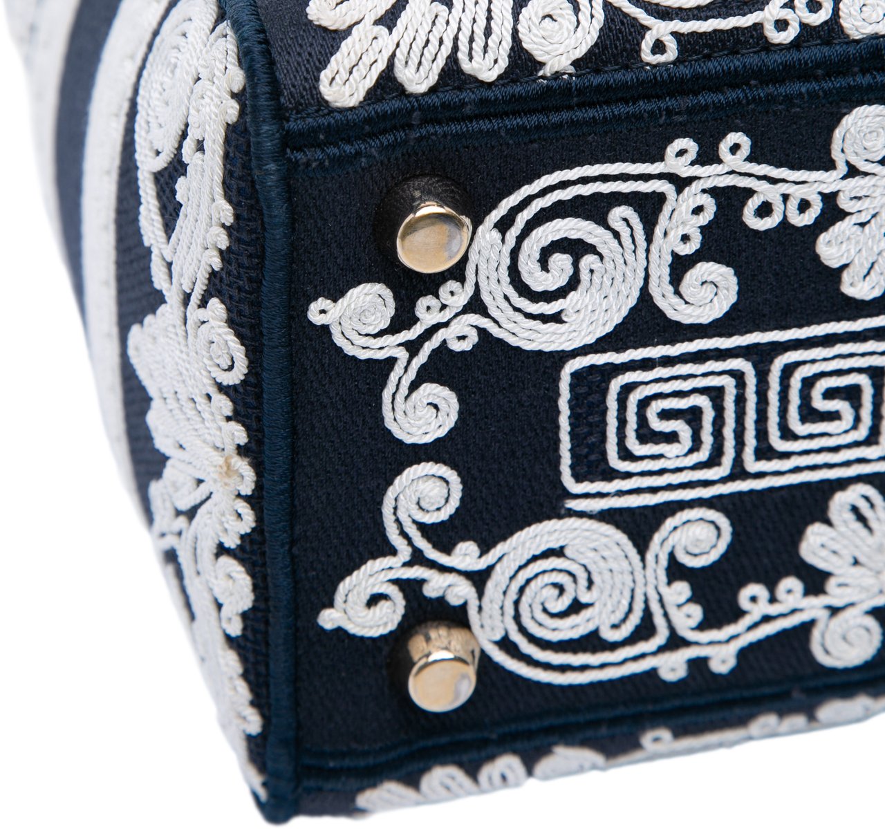 Dior Medium Embroidered Canvas Cornely Lady D Lite Blauw