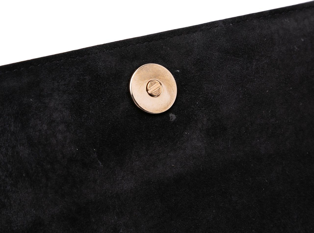 Dior Grained Calfskin Diorama Wallet on Chain Zwart