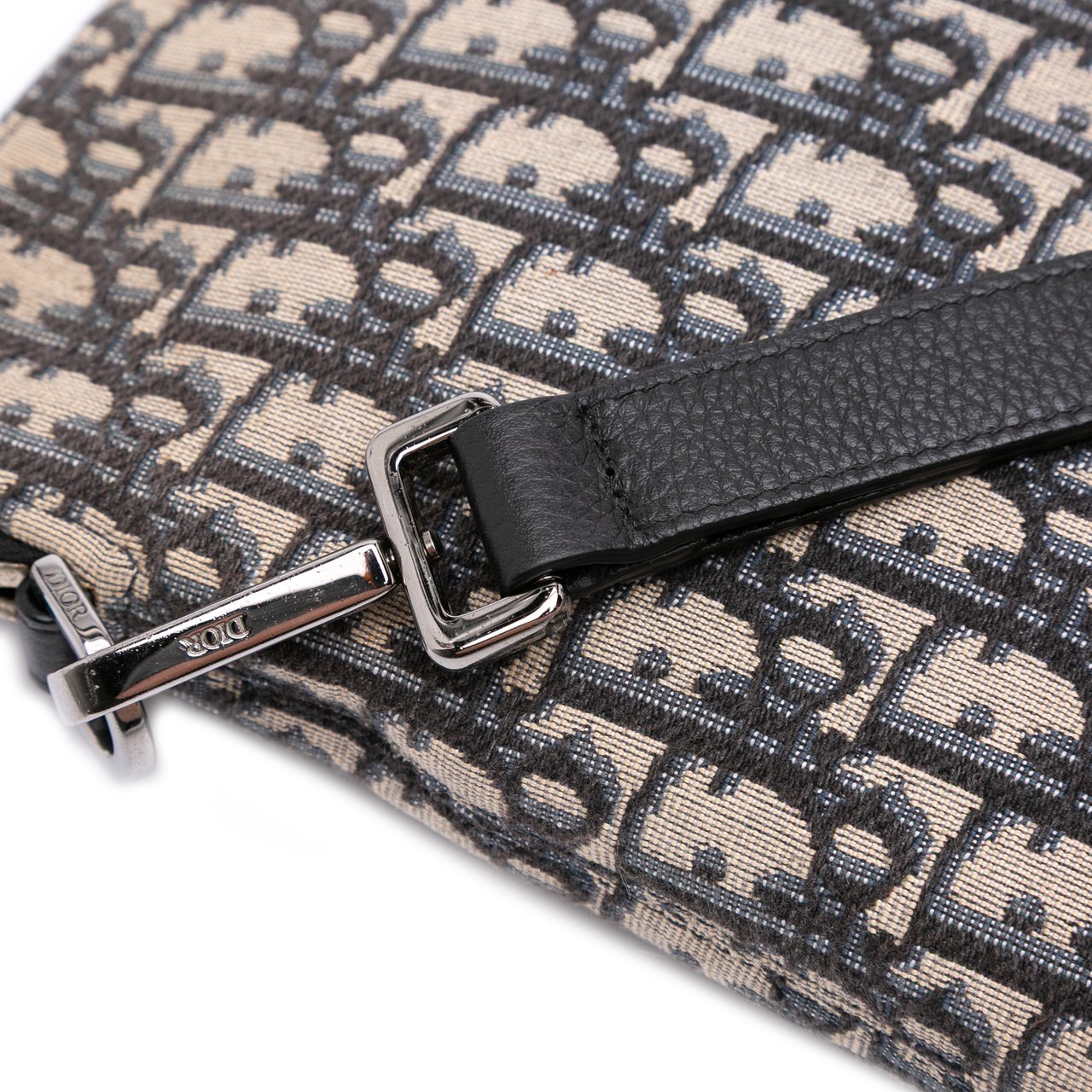 Dior Oblique Canvas Pouch Blauw