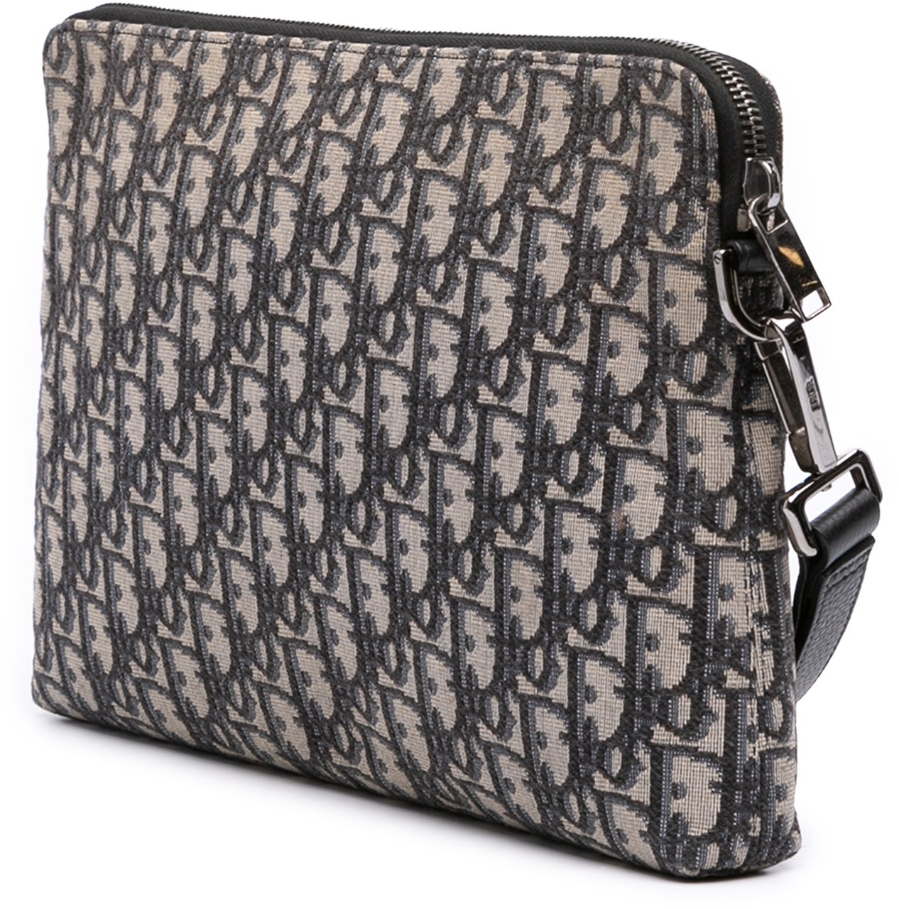 Dior Oblique Canvas Pouch Blauw