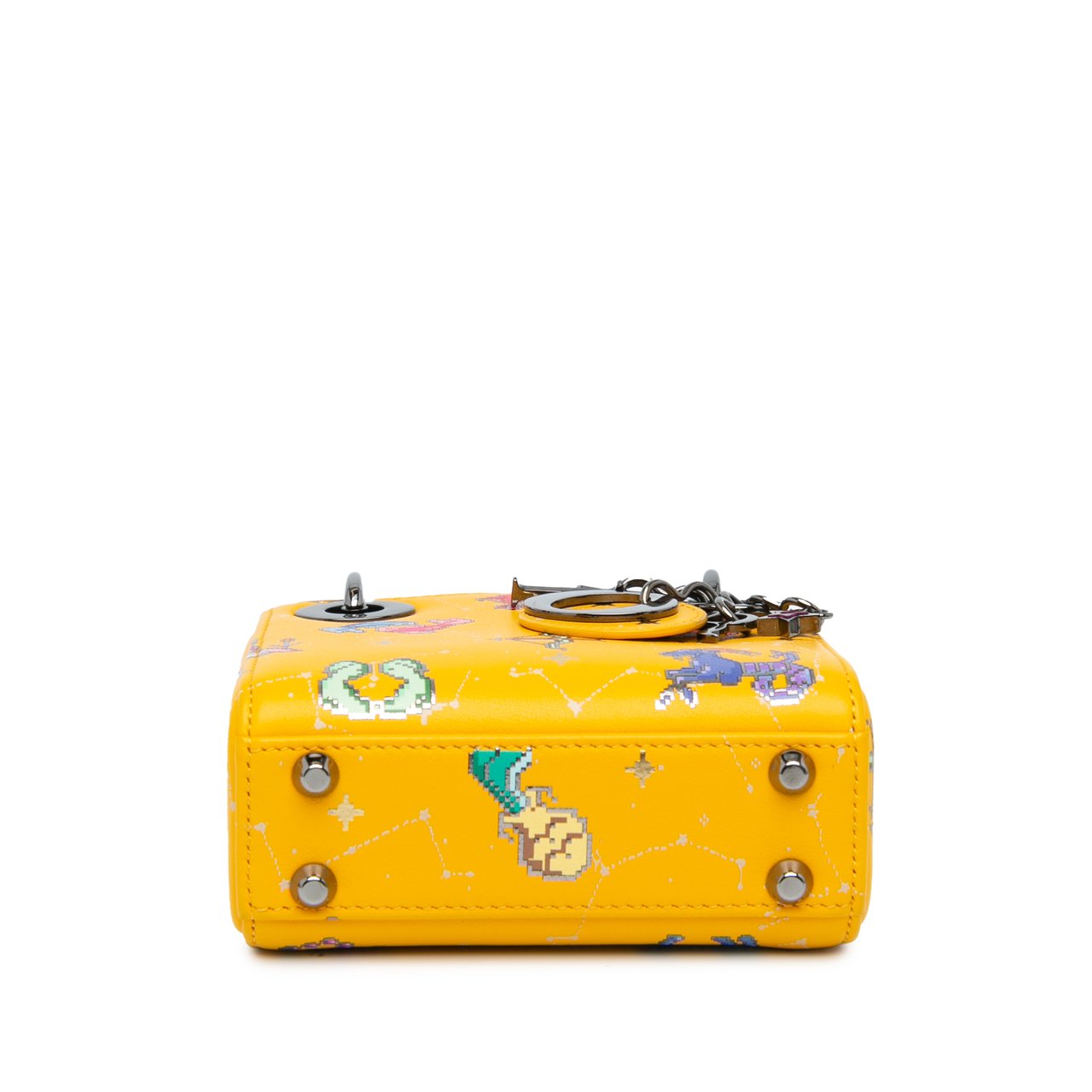 Dior Micro Calfskin Pixel Zodiac Lady Dior Geel