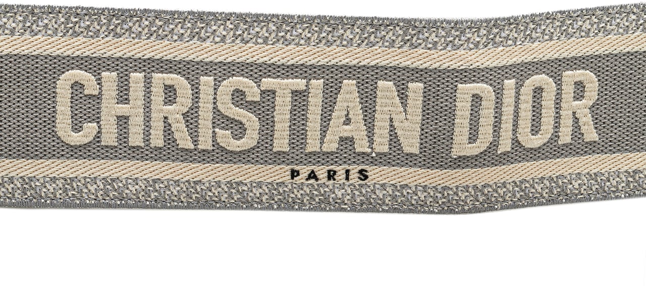 Dior Embroidered Logo Strap Grijs